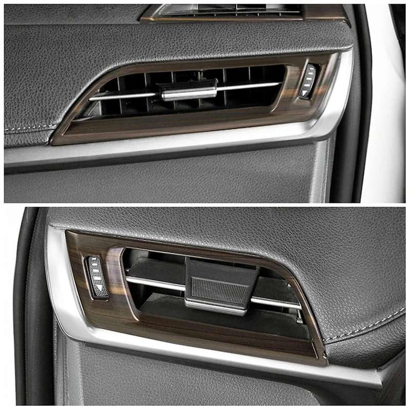 Car Wood Grain Dashboard Air Condition AC Outlet Vent Cover Trim Color Change Sticker for Sienna 20