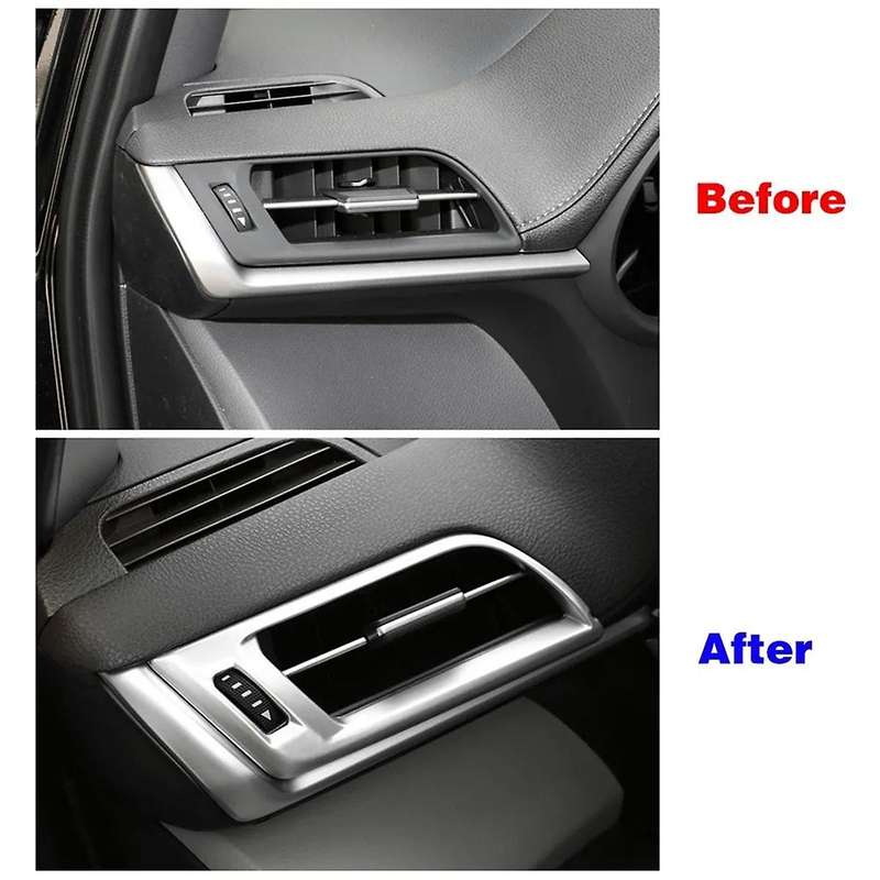 Car Wood Grain Dashboard Air Condition AC Outlet Vent Cover Trim Color Change Sticker for Sienna 20