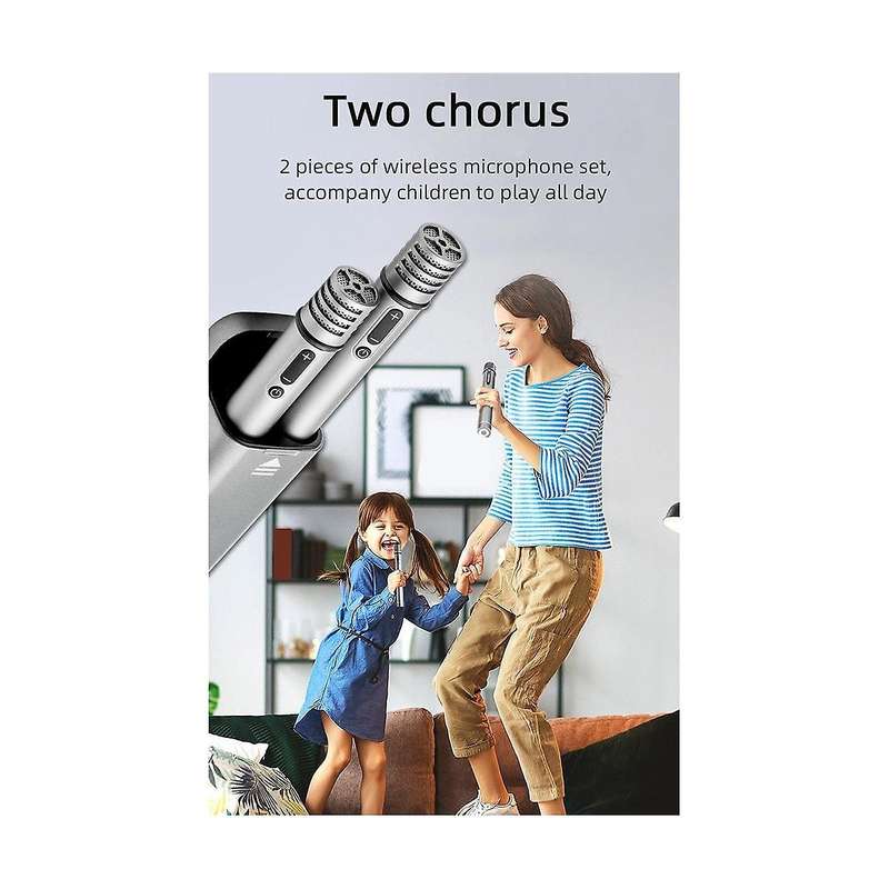 Car Wireless Microphone 5.0 Bluetooth Lasting Battery Life Karaoke Dsp Audio Noise Reduction Microph
