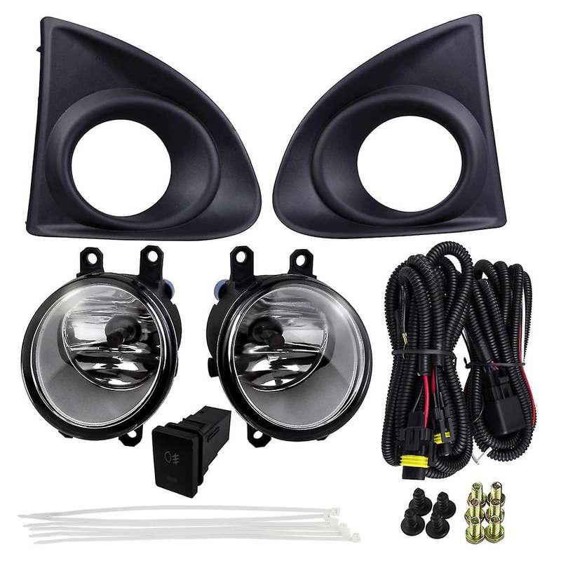 Car Wires Switch Front Bumper Driving Fog Lights DRL Lamps Day Light with Bezel for AXIO 2013-2015