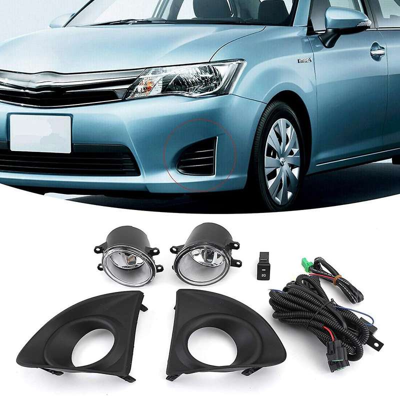 Car Wires Switch Front Bumper Driving Fog Lights DRL Lamps Day Light with Bezel for AXIO 2013-2015