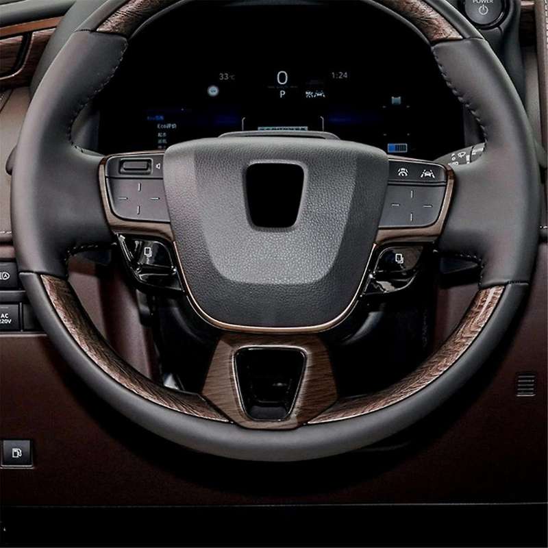Car Wood Grain Steering Wheel Trim Frame Cover Sticker Car Inner Accessories for Alphard 40 Series 2