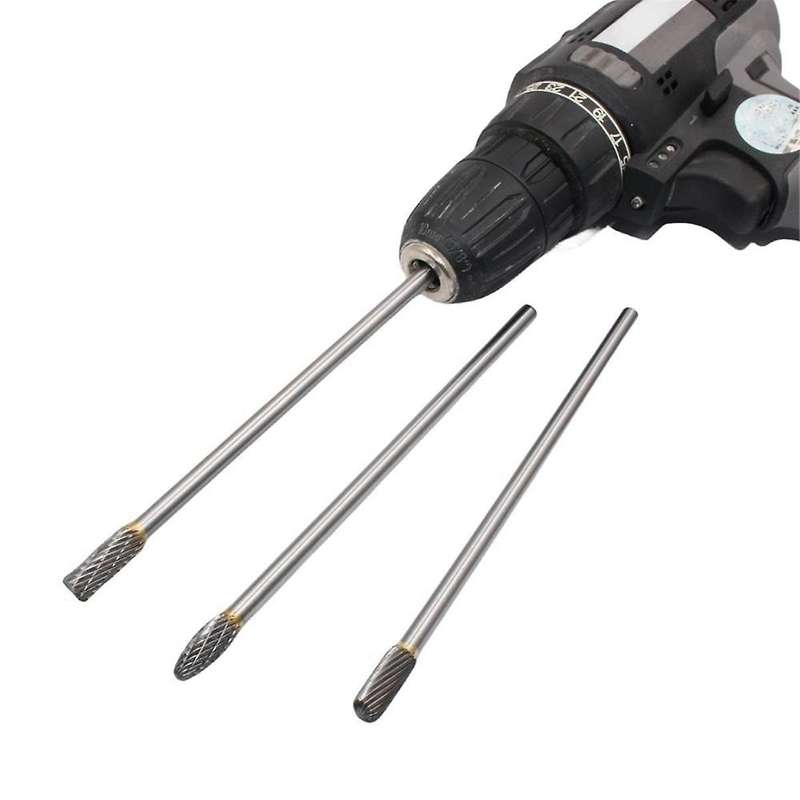 Carbide Rotary File Extension Handle 6X6X150mm Tungsten Steel Grinding Head Metal Jade Wood Grindin