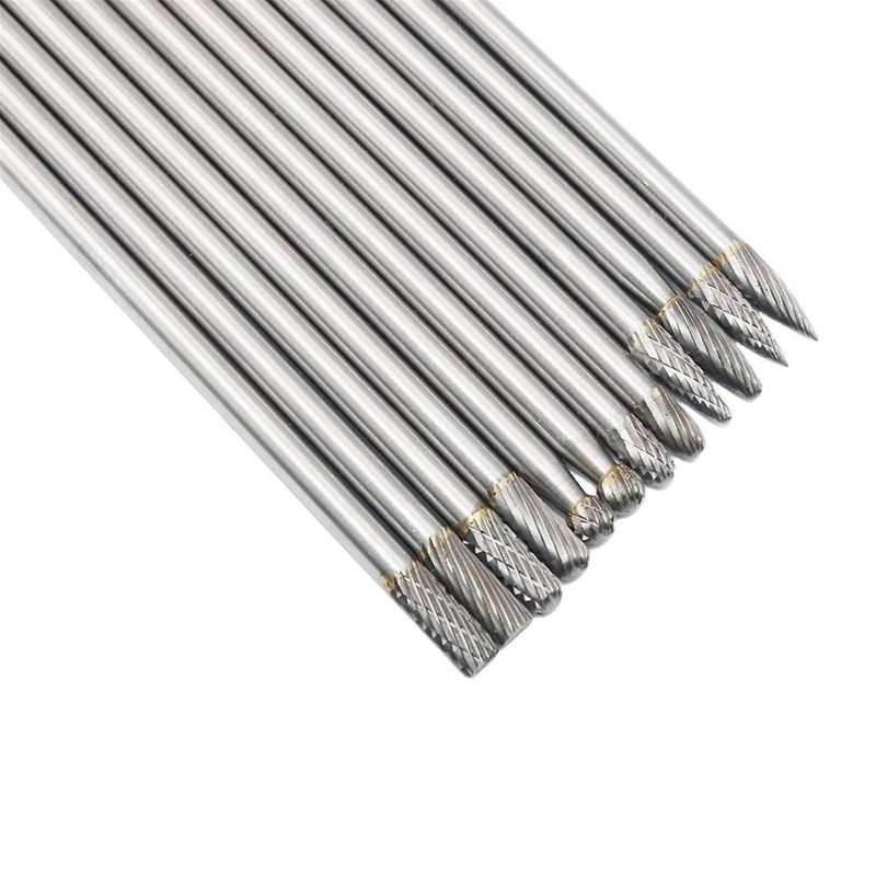 Carbide Rotary File Extension Handle 6X6X150mm Tungsten Steel Grinding Head Metal Jade Wood Grindin