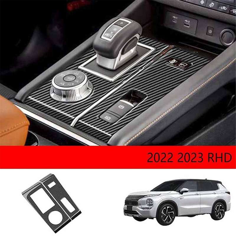 Carbon Console Gear Shift Panel Trim Cover Frame Decor Sticker for 2022 2023 Rhd
