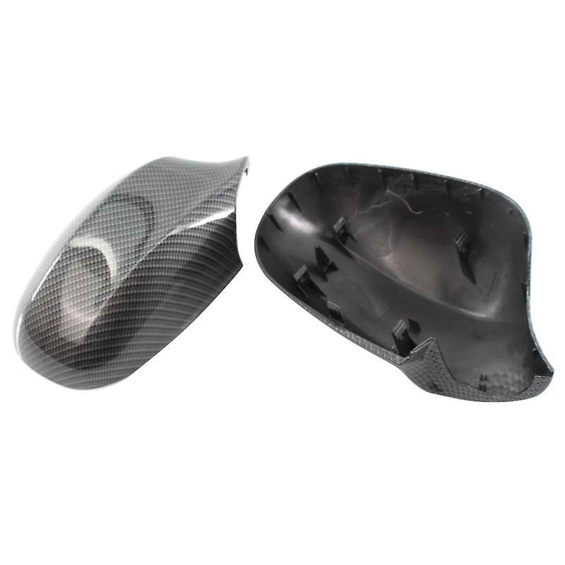 Carbon Color ABS Auto Car Look Rearview Side Mirror Cover Cap Rear View Mirror Housing for 3 Series