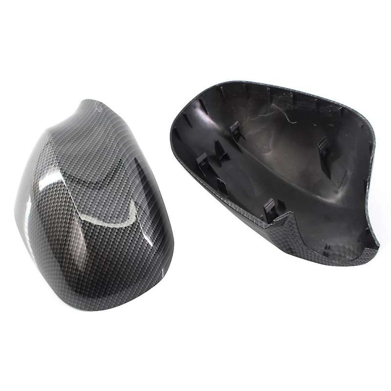 Carbon Color ABS Auto Car Look Rearview Side Mirror Cover Cap Rear View Mirror Housing for 3 Series