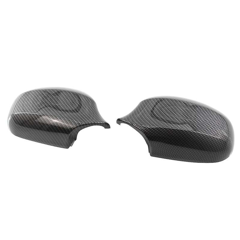 Carbon Color ABS Auto Car Look Rearview Side Mirror Cover Cap Rear View Mirror Housing for 3 Series