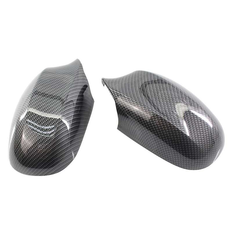 Carbon Color ABS Auto Car Look Rearview Side Mirror Cover Cap Rear View Mirror Housing for 3 Series