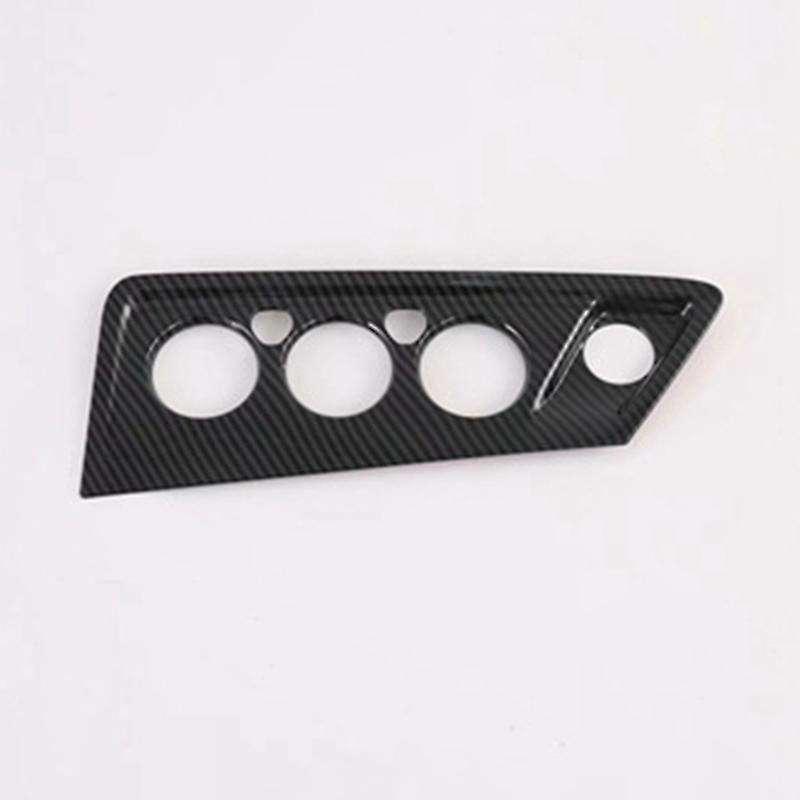 Carbon Fiber ABS Car Front Dashboard AC Switch Button Cover Trim Fit for Transit 2017 Tourneo Custom