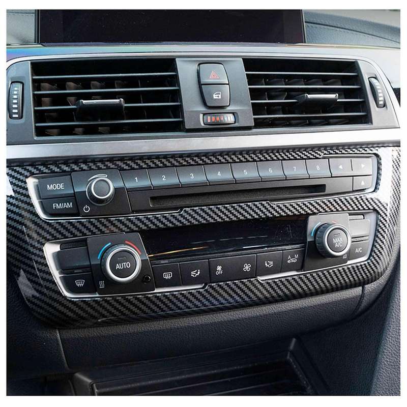 Carbon Fiber ABS Center Control Air Conditioning Volume CD Panel Cover for - 3 4 Series F80 F82 F30