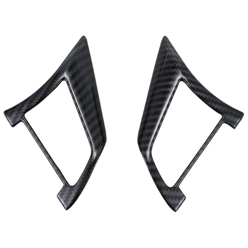 Carbon Fiber ABS Car Steering Wheel Covers Trim Sticker Trim Frame Panel Hood for 2017-2020 T32