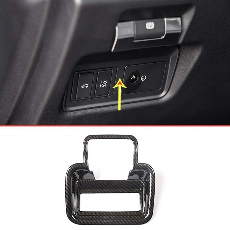 Carbon Fiber ABS Electric Switch Decorative Frame Electronic Handbrake Cover for E-PACE E PACE 2018