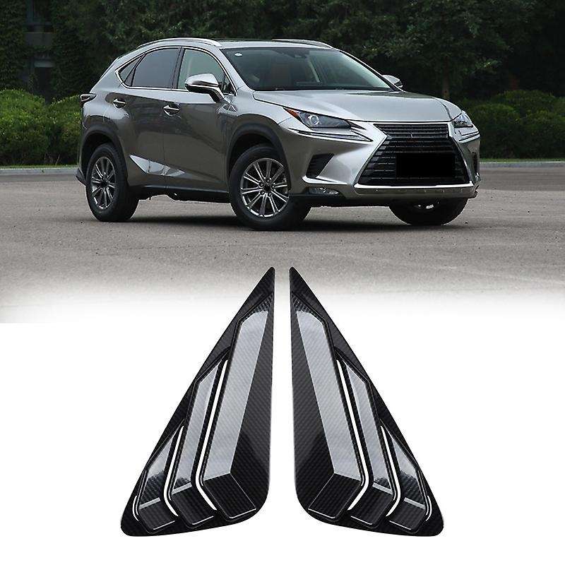 Carbon Fiber ABS Car Rear Side Window Triple-cornered Cover Trim Side Wing Spoiler for NX 2015-2019