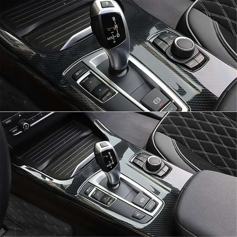 Carbon Fiber ABS Gear Shift Knob Panel Cover Trim Door Panel Set Cover Trim for X3 X4 F26 2011-2016