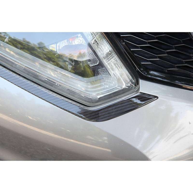 Carbon Fiber ABS Headlights Eyebrow Eyelid Trim Cover for 2014-2018 Sticker Refitting