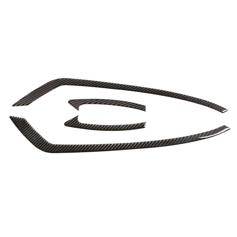 Carbon Fiber ABS Headlights Eyebrow Eyelid Trim Cover for 2014-2018 Sticker Refitting