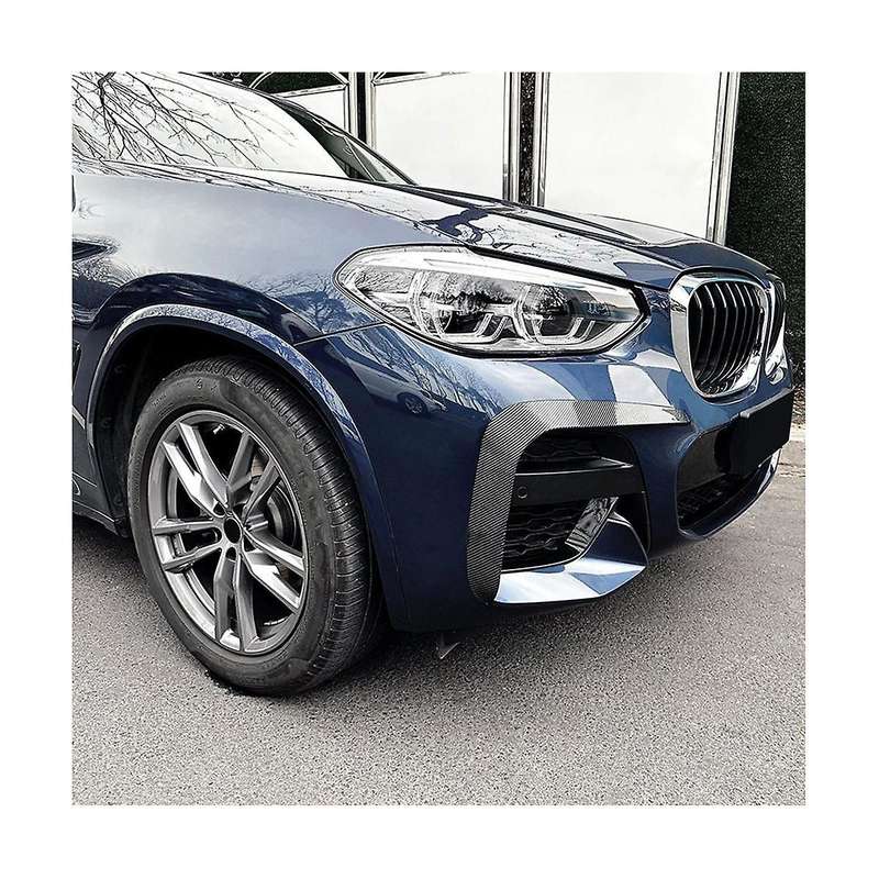 Carbon Fiber ABS Front Bumper Splitter Spoiler Fog Light Canard for X3 X4 G01 G02 2018-2021