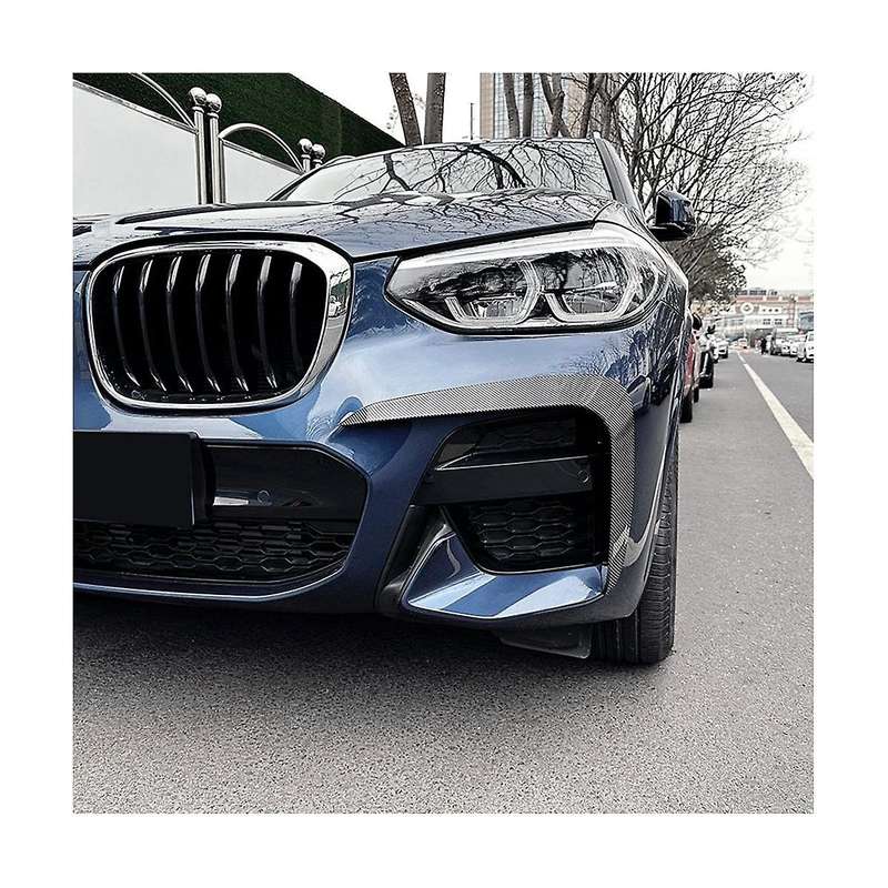 Carbon Fiber ABS Front Bumper Splitter Spoiler Fog Light Canard for X3 X4 G01 G02 2018-2021