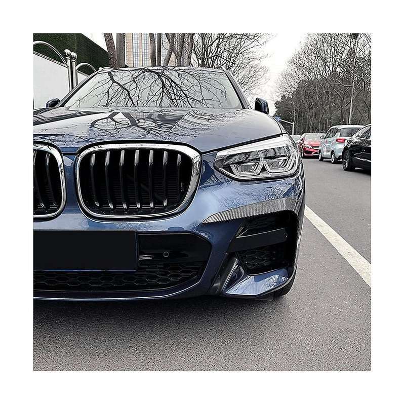 Carbon Fiber ABS Front Bumper Splitter Spoiler Fog Light Canard for X3 X4 G01 G02 2018-2021