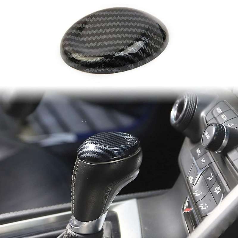 Carbon Fiber ABS Gear Shift Knob Head Cover Trim Decor Sticker for C7 2014-2020 Interior Accessories