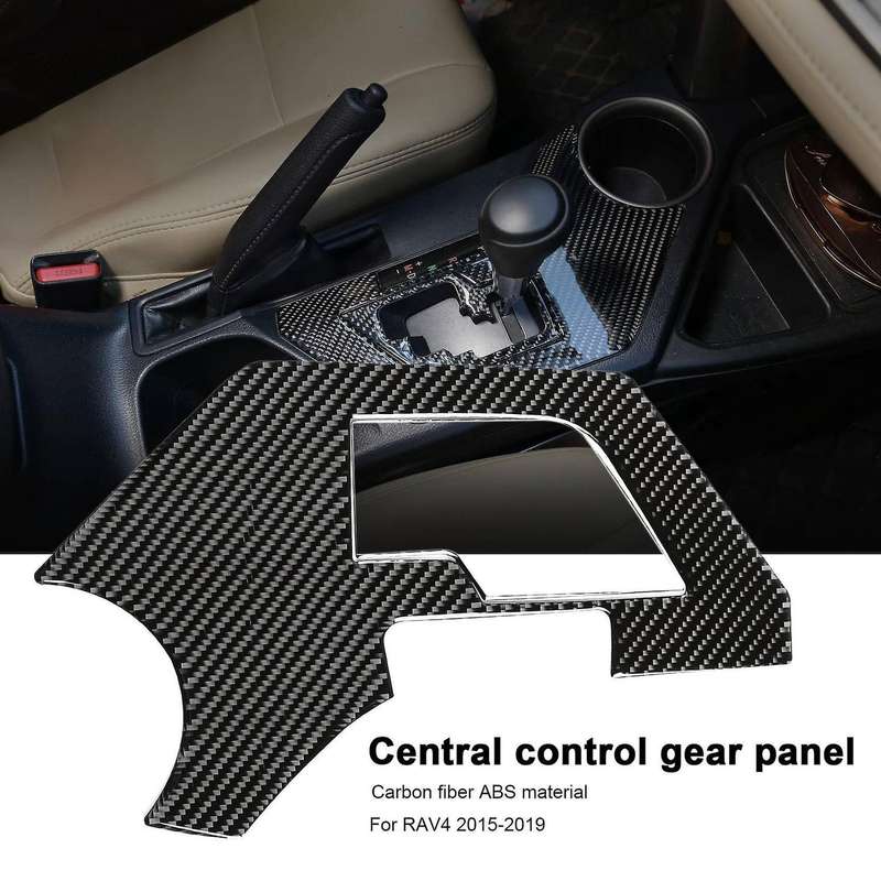 Carbon Fiber ABS Gear Shift Panel Handbrake Knob Cover Trim for 2015-2019 Car Stylings