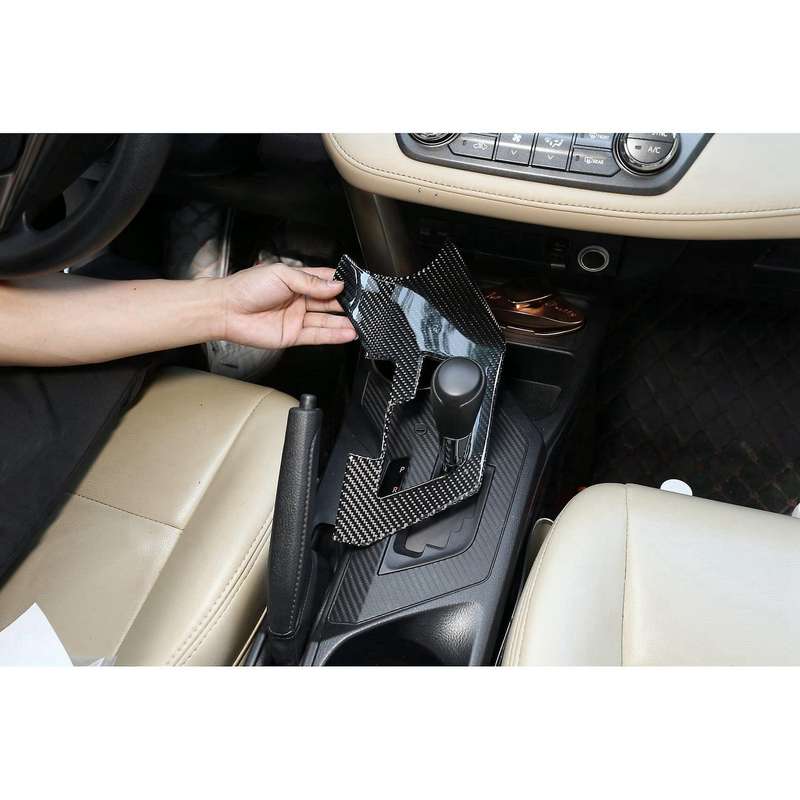 Carbon Fiber ABS Gear Shift Panel Handbrake Knob Cover Trim for 2015-2019 Car Stylings