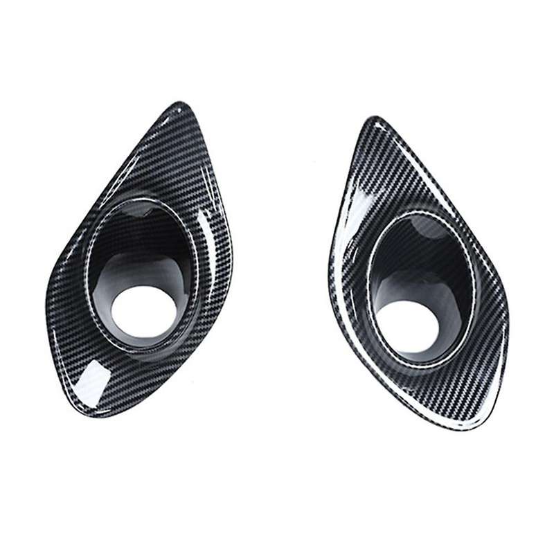 Carbon Fiber ABS for Charger 2015-2021 Front Fog Light Lamp Cover Trim Guard Protector Frame Car Acc