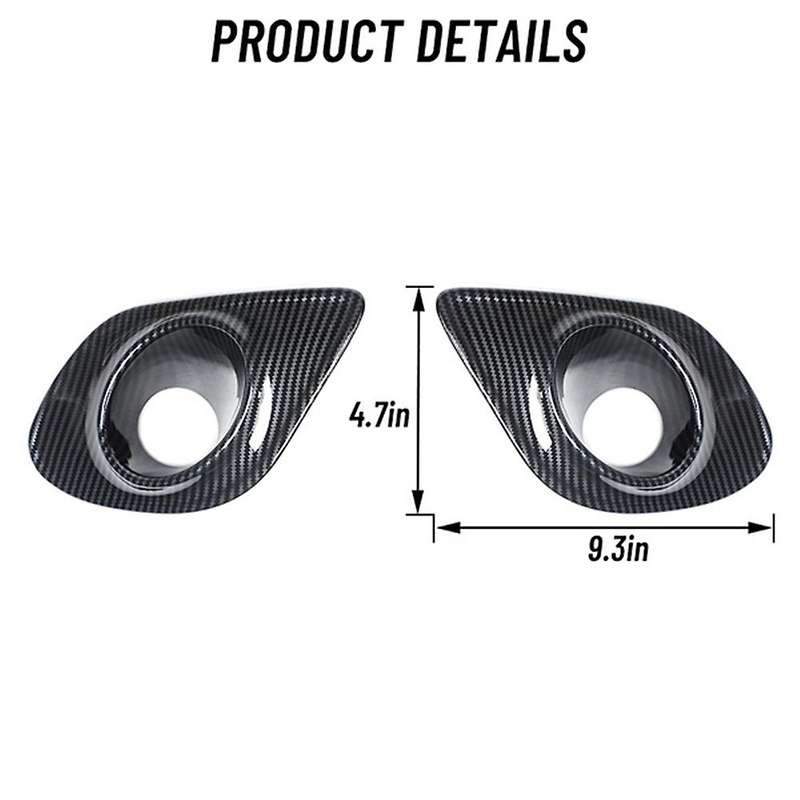 Carbon Fiber ABS for Charger 2015-2021 Front Fog Light Lamp Cover Trim Guard Protector Frame Car Acc