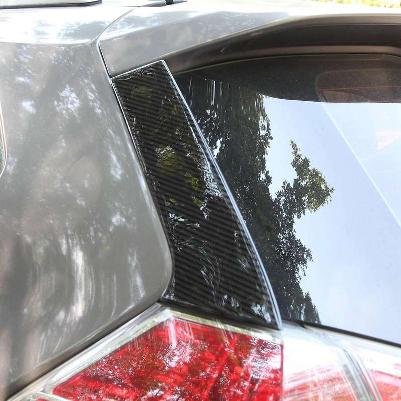 Carbon Fiber ABS Rear Window Side Wing Roof Spoiler Splitter for 2014-2018 Decoration Stickers