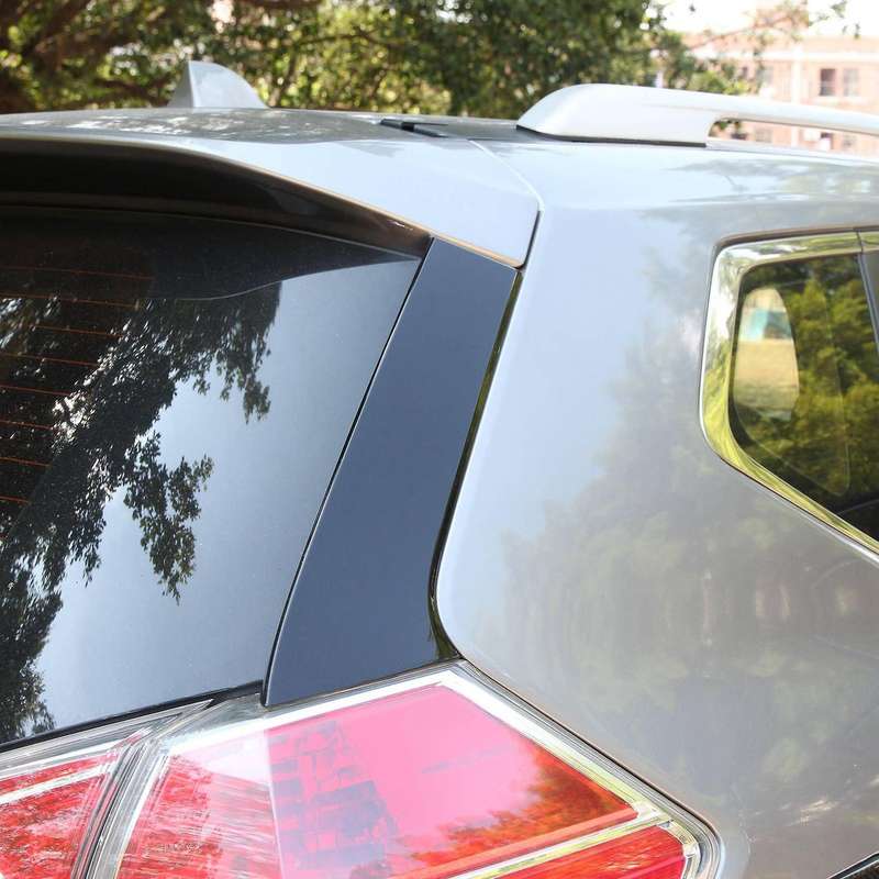 Carbon Fiber ABS Rear Window Side Wing Roof Spoiler Splitter for 2014-2018 Decoration Stickers