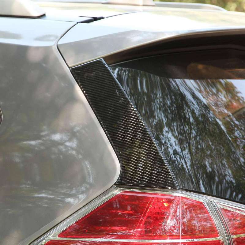 Carbon Fiber ABS Rear Window Side Wing Roof Spoiler Splitter for 2014-2018 Decoration Stickers