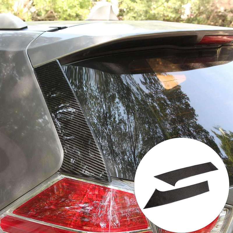 Carbon Fiber ABS Rear Window Side Wing Roof Spoiler Splitter for 2014-2018 Decoration Stickers