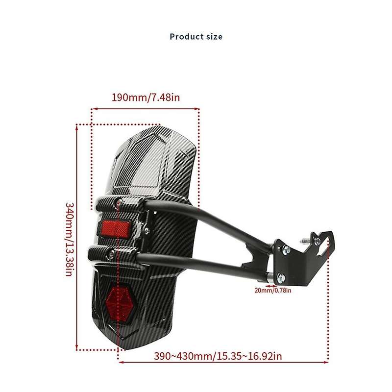 Carbon Fiber ABS Rear Hugger Splash Guard Mudguard for Motorcycle Accessories