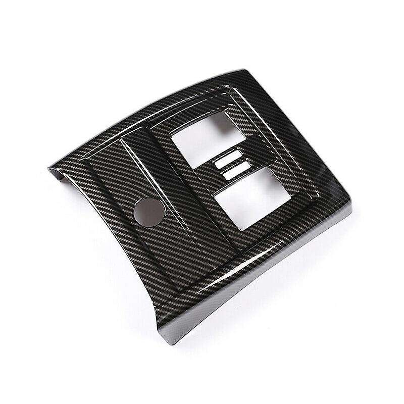 Carbon Fiber ABS Rear Armrest Box Air Conditioning Socket Frame Cover for - 3 Series F30 GT F34 2016