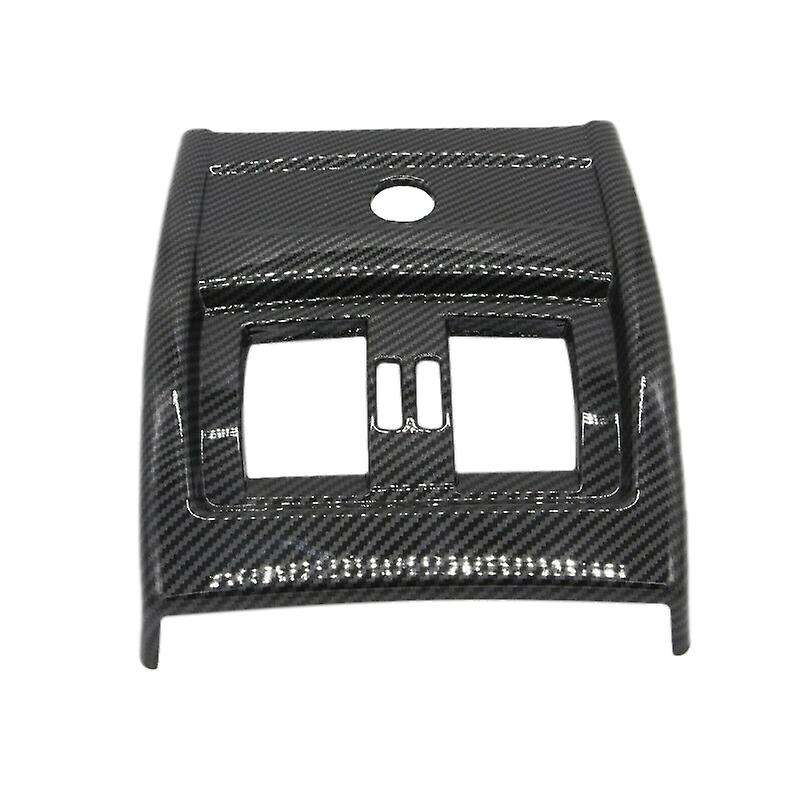 Carbon Fiber ABS Rear Armrest Box Air Conditioning Socket Frame Cover for - 3 Series F30 GT F34 2016