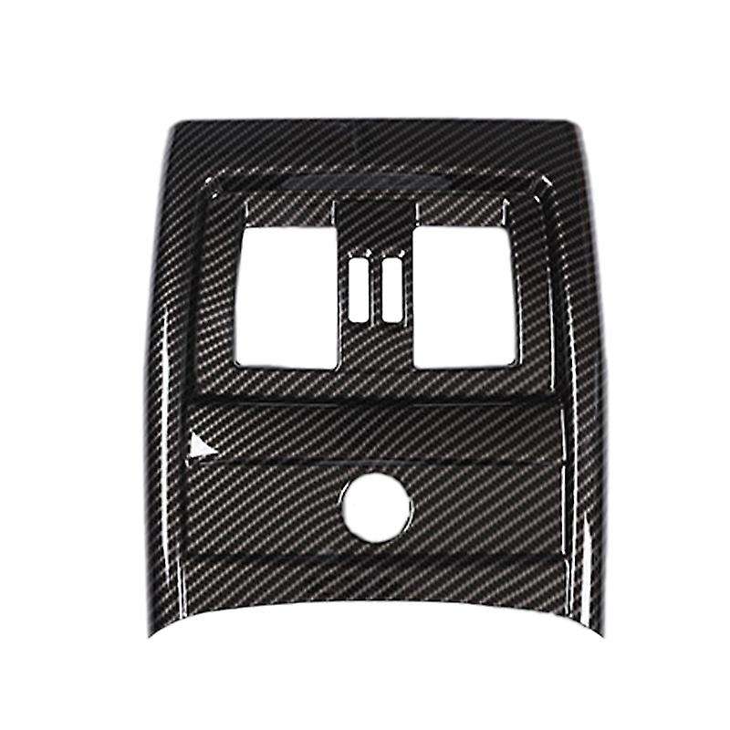 Carbon Fiber ABS Rear Armrest Box Air Conditioning Socket Frame Cover for - 3 Series F30 GT F34 2016