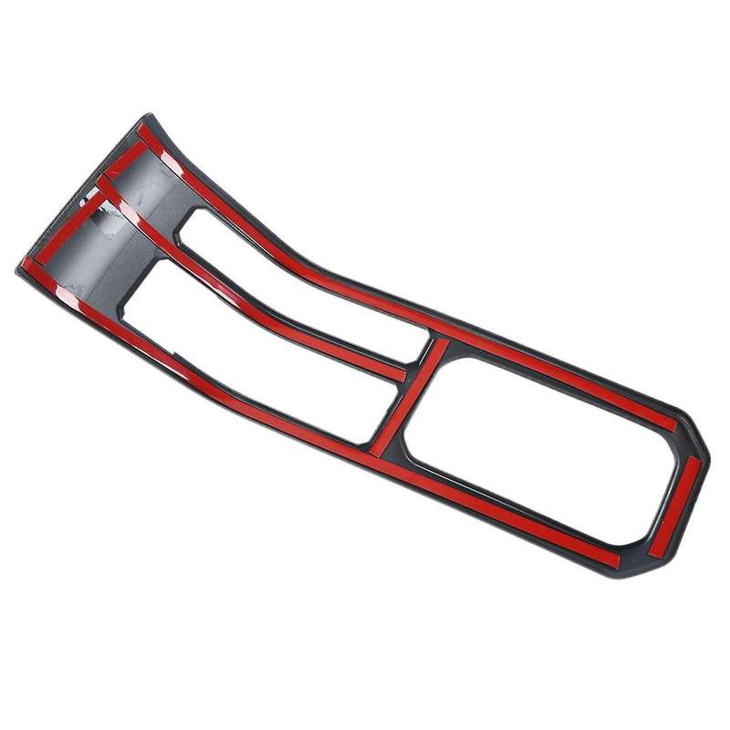 Carbon Fiber ABS Plastic Central Control Water Cup Holder Frame Cover Trim for 2019-2020