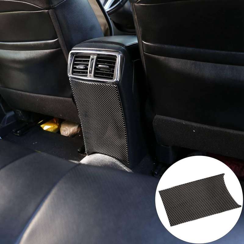 Carbon Fiber ABS Rear Air Conditioning Frame Anti-Kick Panel Trim for 2014-2018 Decoration Stickers