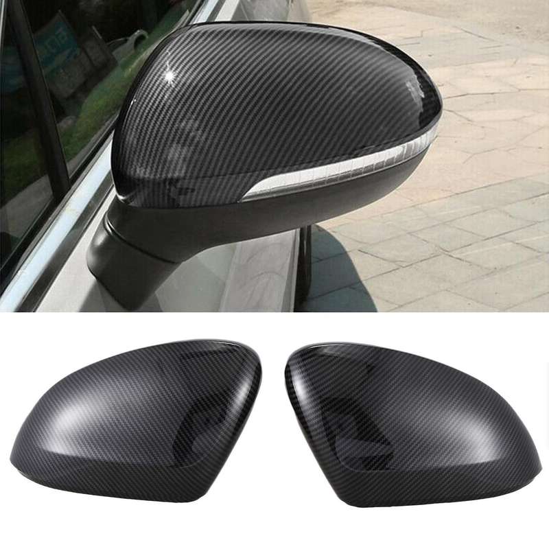 Carbon Fiber ABS Side Rear View Mirror Cover Replacement for B8 2017-2020 CC 2019-2020
