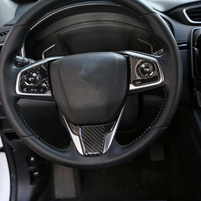 Carbon Fiber ABS Steering Wheel Frame Panel Trim Decorative Cover for -V 2016-2019 Car Stylings