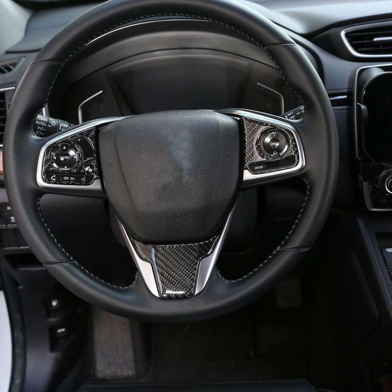 Carbon Fiber ABS Steering Wheel Frame Panel Trim Decorative Cover for -V 2016-2019 Car Stylings