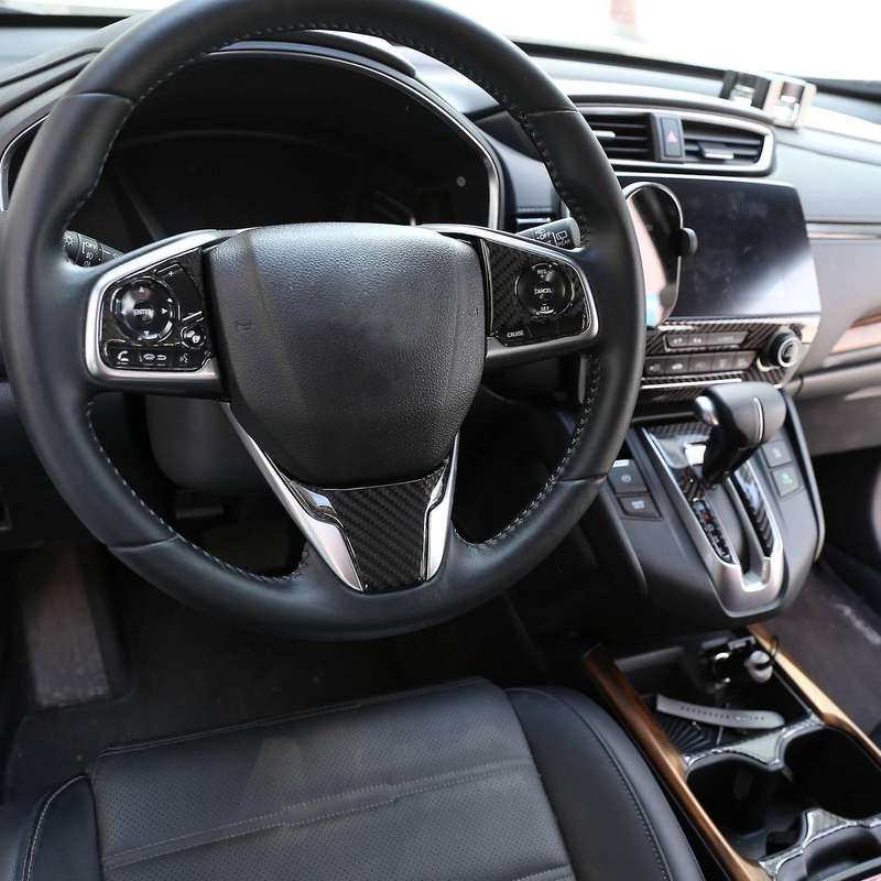 Carbon Fiber ABS Steering Wheel Frame Panel Decorative Cover Trim for -V 2016-2019 Car Stylings