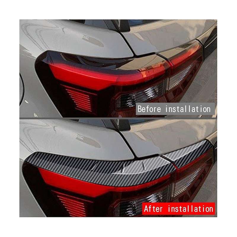 Carbon Fiber Car Body Rear Tail Light Frame Stick Taillight Cover Trim Eyebrow for Raize 200