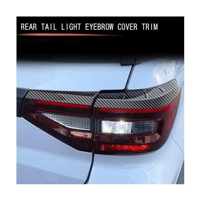 Carbon Fiber Car Body Rear Tail Light Frame Stick Taillight Cover Trim Eyebrow for Raize 200