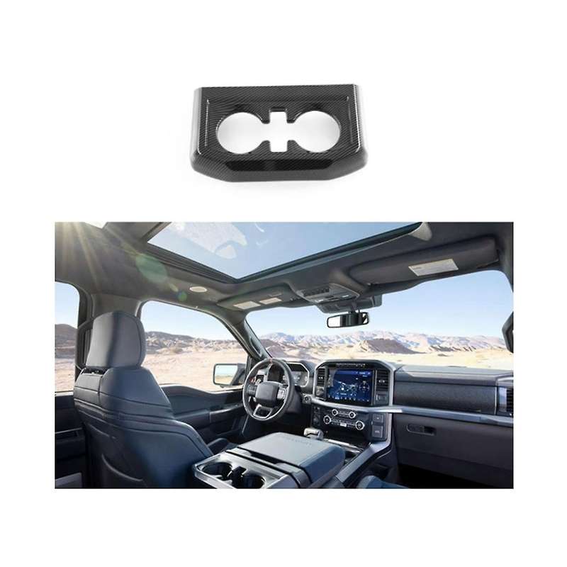 Carbon Fiber Armrest Box Water Cup Decoration Box Sticker Modified Parts for 2021 2022 2023