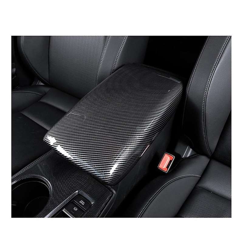 Carbon Fiber Black Interior Seat Armrest Box Panel Trim Car Central Armrest Box Panel for 11th 2021