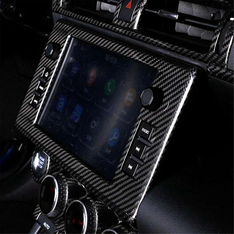 Carbon Fiber Car Central Control Panel Cover Radio Navigation Frame Trim for GR86 for BRZ 2022-2024