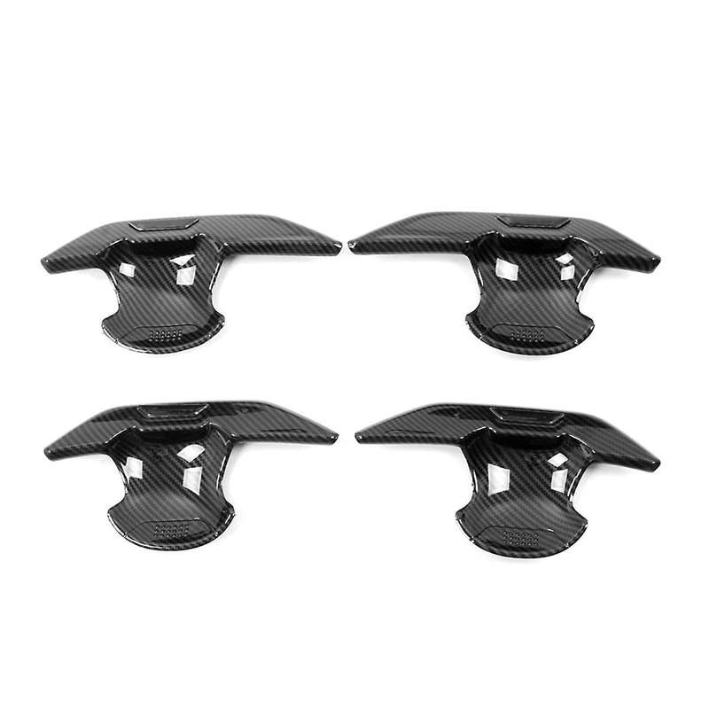 Carbon Fiber Car Door Handle Bowl Cover Trim Frame Door Handle Stickers for Avanza Premio Veloz 2022