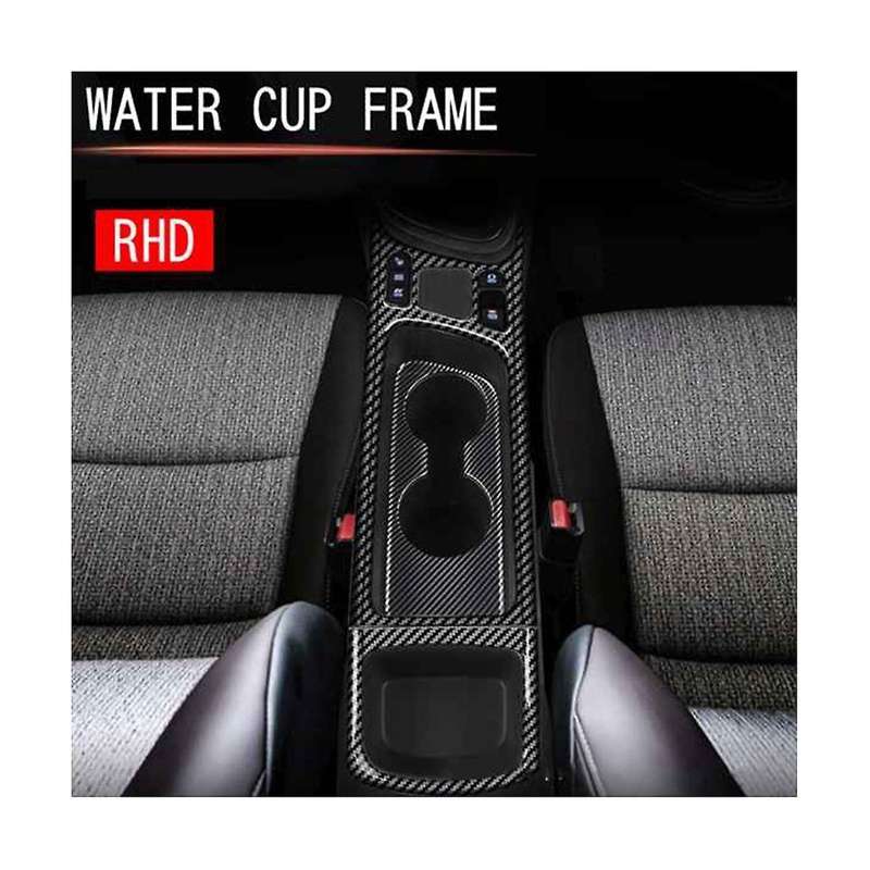 Carbon Fiber Car Center Console Water Cup Holder Decoration Cover Trim Stickers for Yaris 2021 2022